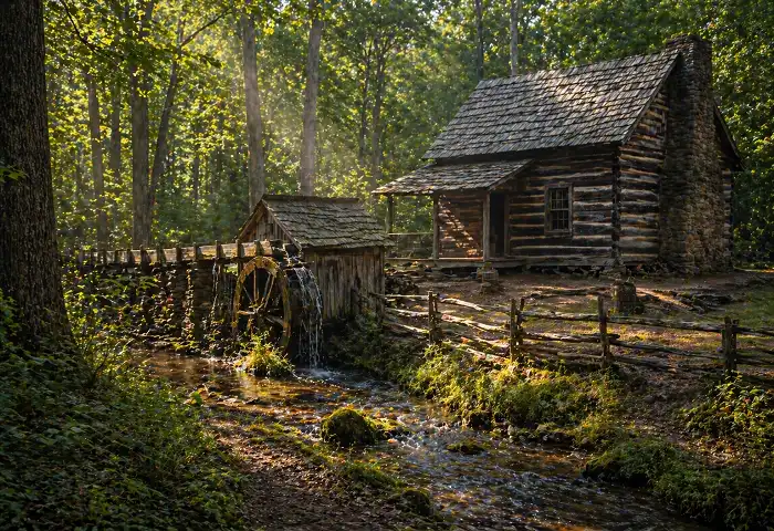 Noah Bud Ogle historic log cabin Smokies