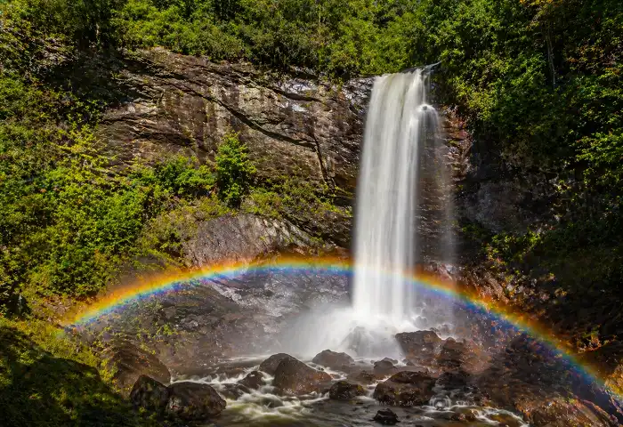 Rainbow Falls Great Smoky Mountains waterfall