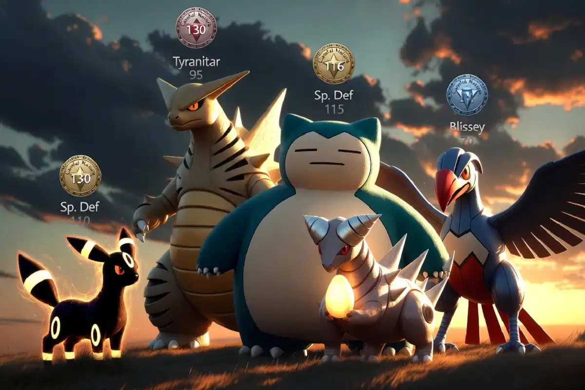 Best careful nature Pokémon — Umbreon Tyranitar Snorlax Ferrothorn Blissey Skarmory