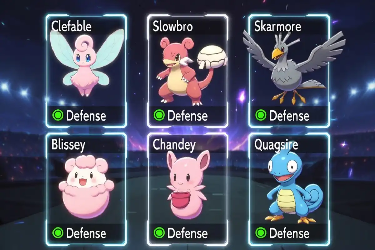 Top Bold Nature Pokémon picks displayed in a glowing team selection grid