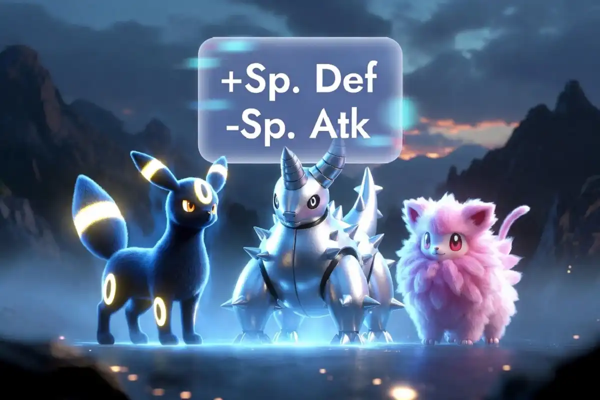 Careful nature Pokémon complete guide banner featuring defensive Pokémon team