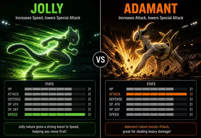jolly nature vs adamant nature pokemon choice