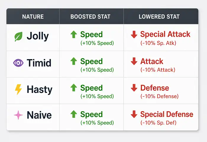  jolly timid hasty naive nature comparison chart