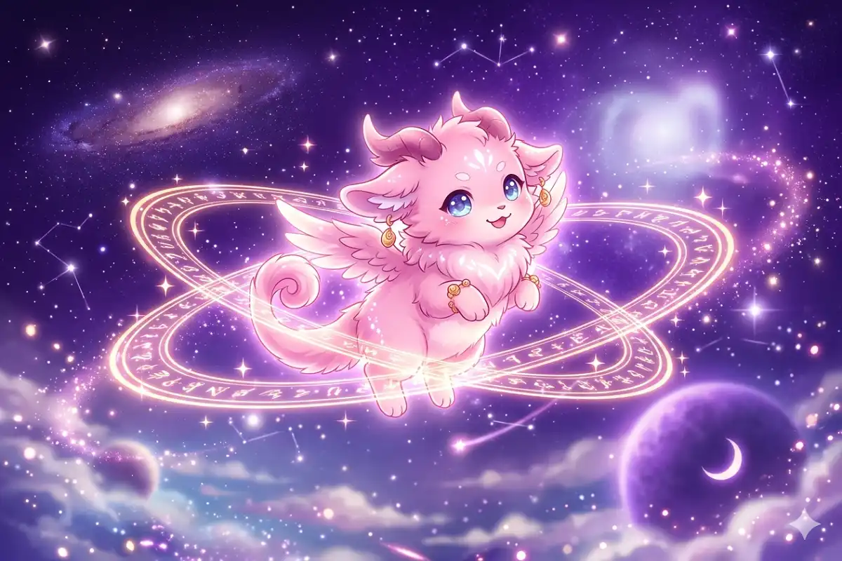 Mythical pink Pokémon-style creature floating with balanced stat aura