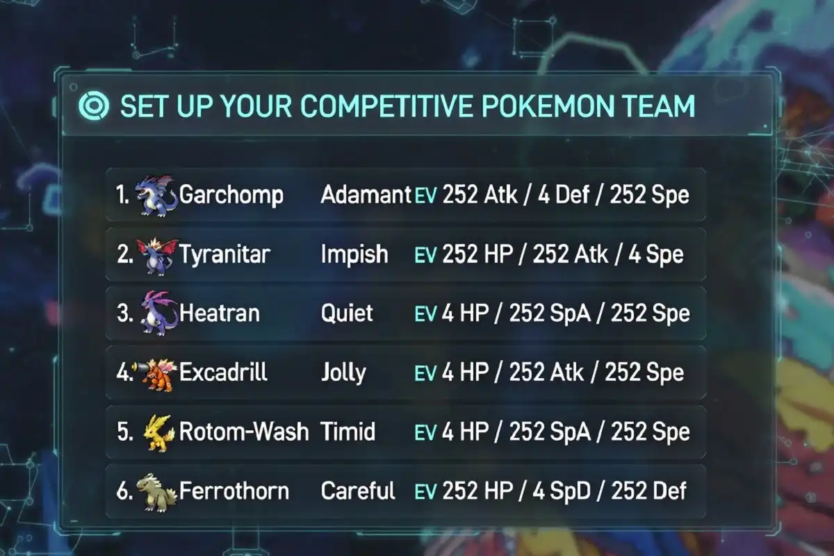 Competitive team building tips for mild nature pokemon in ranked battles