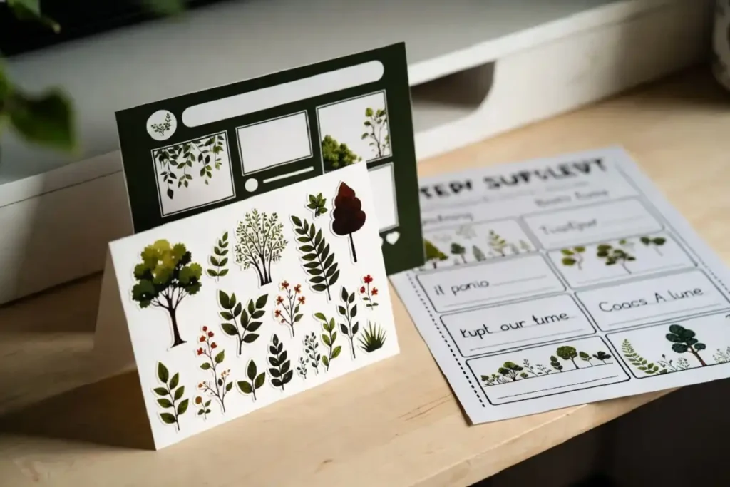 Nature clipart used in greeting cards, social media posts, and classroom worksheets