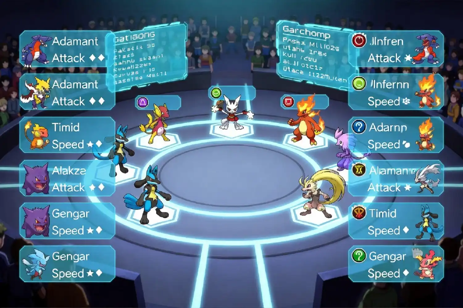 Nature Pokémon competitive battle strategy with team selection