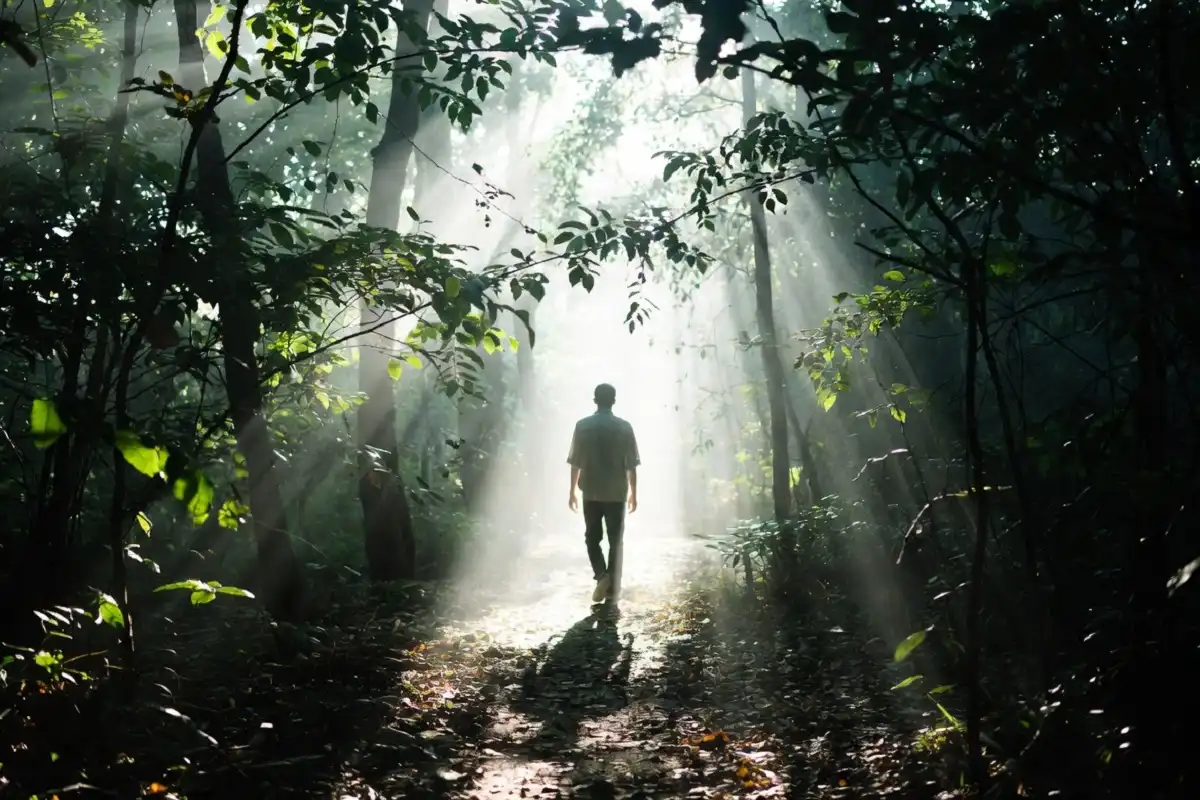 Person on nature walk supporting Nature Zempic weight loss lifestyle