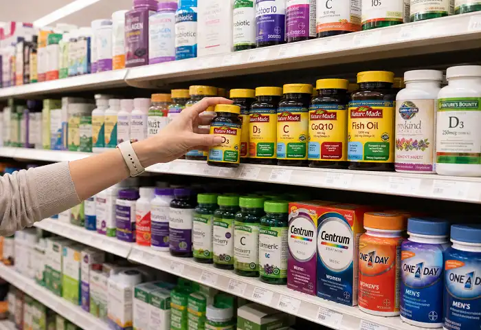 supplement brand comparison shelf