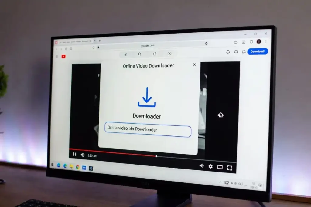 A browser screen showing a video URL pasted into an online tool to save RedGif videos