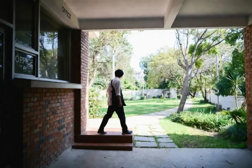 Person taking a nature break for daily inspiration for work during a low-energy afternoon