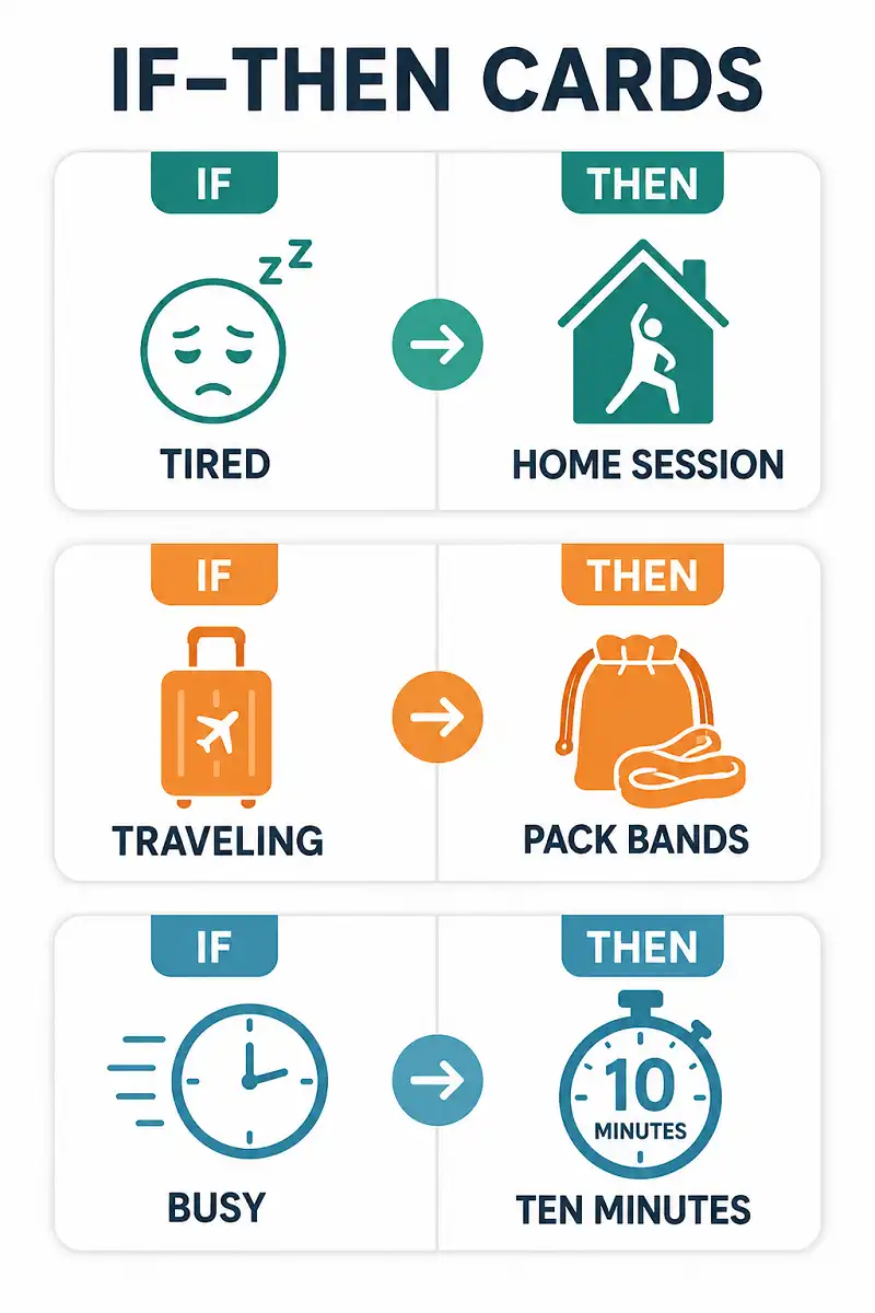 If-then obstacle plan cards used in goal setting strategies for 2026
